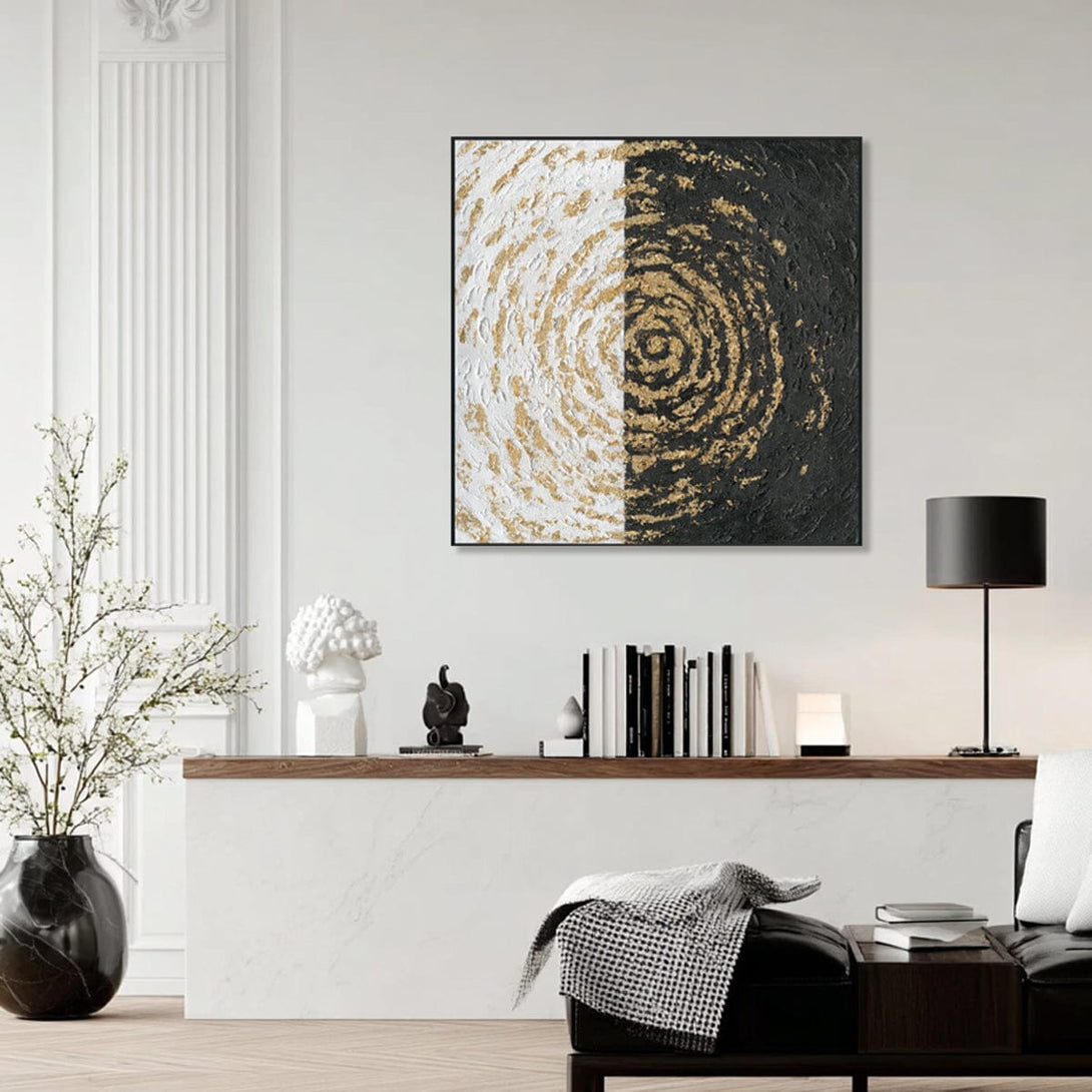 Starlit Surge - Silver Grey Abstract Painting #J5106 Painting artwepaint 