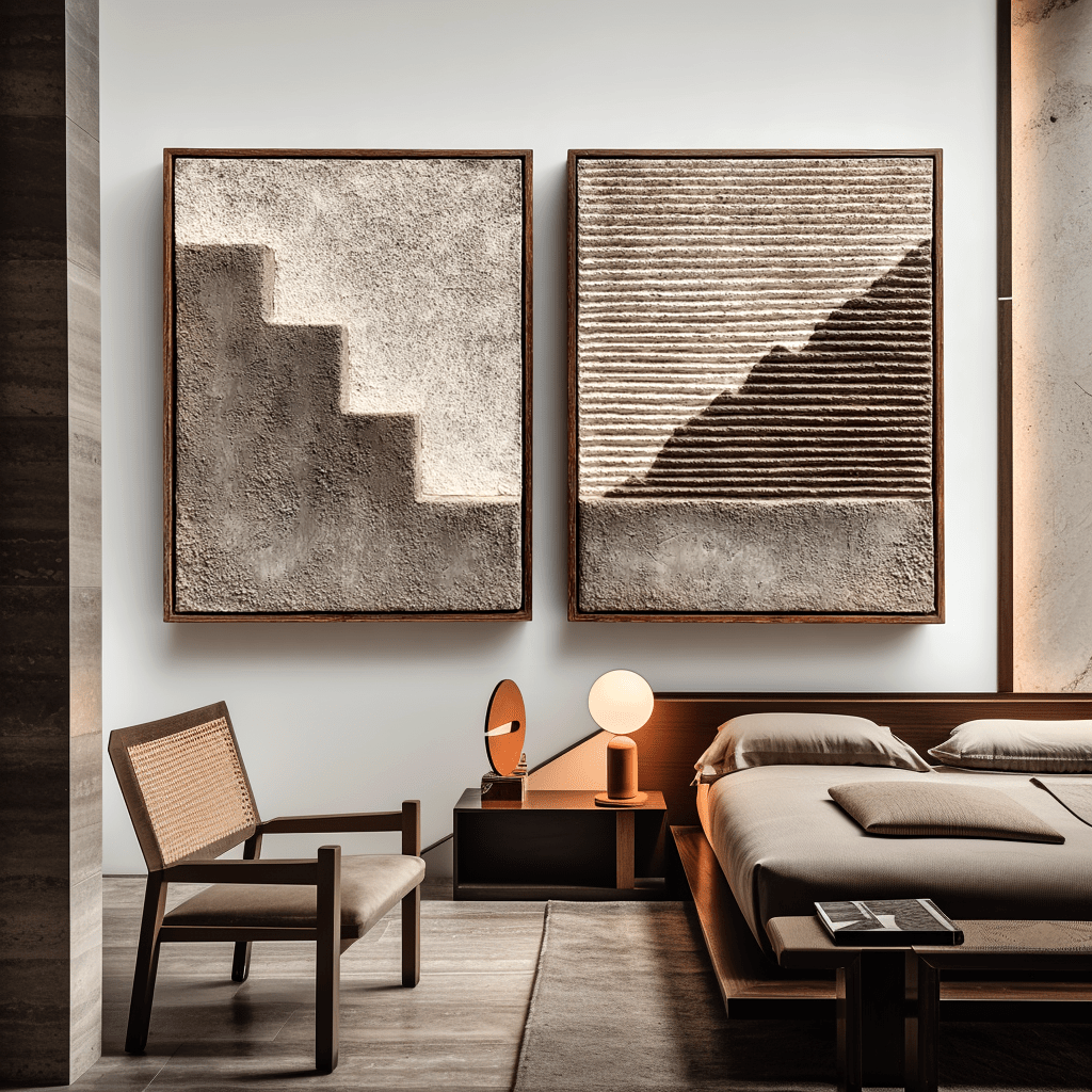 Steps of Stillness – Wabi-Sabi Minimal Texture Duo #awp85 Painting artwepaint 