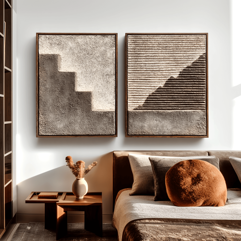 Steps of Stillness – Wabi-Sabi Minimal Texture Duo #awp85 Painting artwepaint 