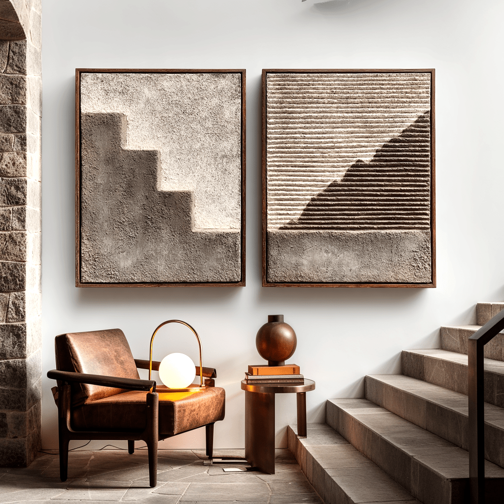 Steps of Stillness – Wabi-Sabi Minimal Texture Duo #awp85 Painting artwepaint 