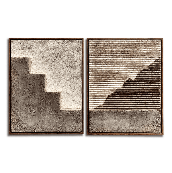 Steps of Stillness – Wabi-Sabi Minimal Texture Duo #awp85 Painting artwepaint 