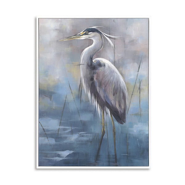 Still Heron - Blue Grey Nature Animal Painting #M2645 Painting artwepaint 