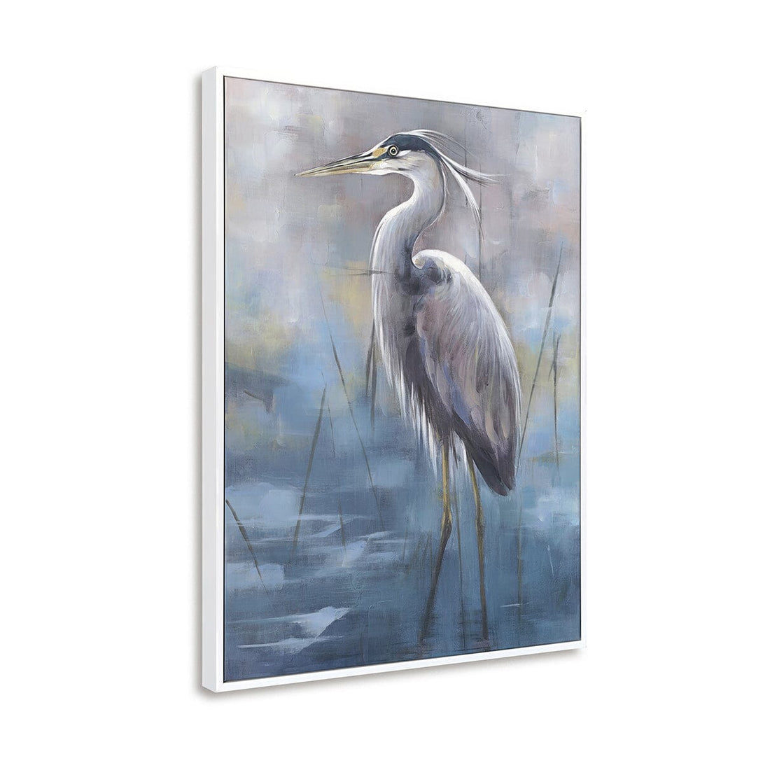 Still Heron - Blue Grey Nature Animal Painting #M2645 Painting artwepaint 