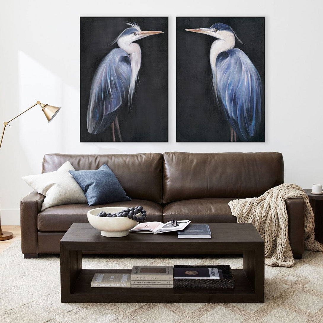 Still Water Blue - Heron Realism Painting #M4573 Painting artwepaint 