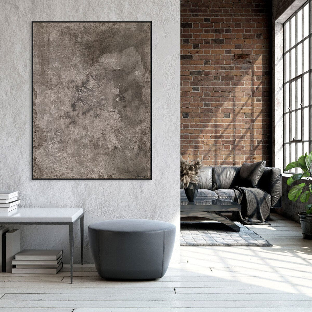 Stone Grey - Abstract Cement Texture Painting #M8147 Painting artwepaint 