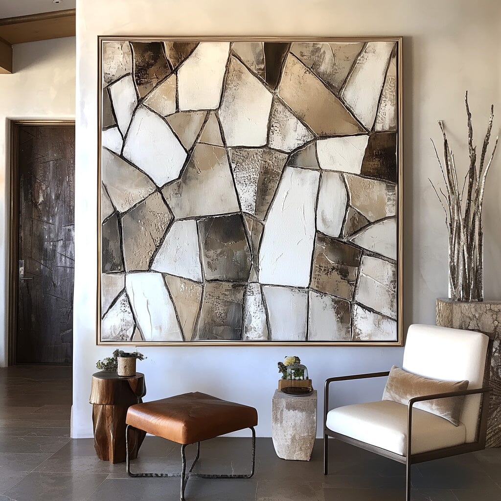 Stone Mosaic – Neutral Abstract Painting #92 Painting artwepaint 