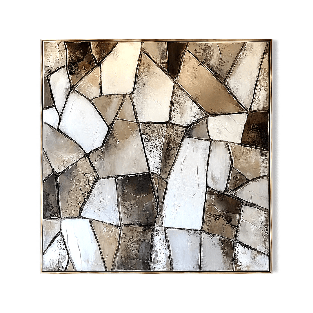 Stone Mosaic – Neutral Abstract Painting #92 Painting artwepaint 