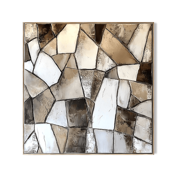 Stone Mosaic – Neutral Abstract Painting #92 Painting artwepaint 