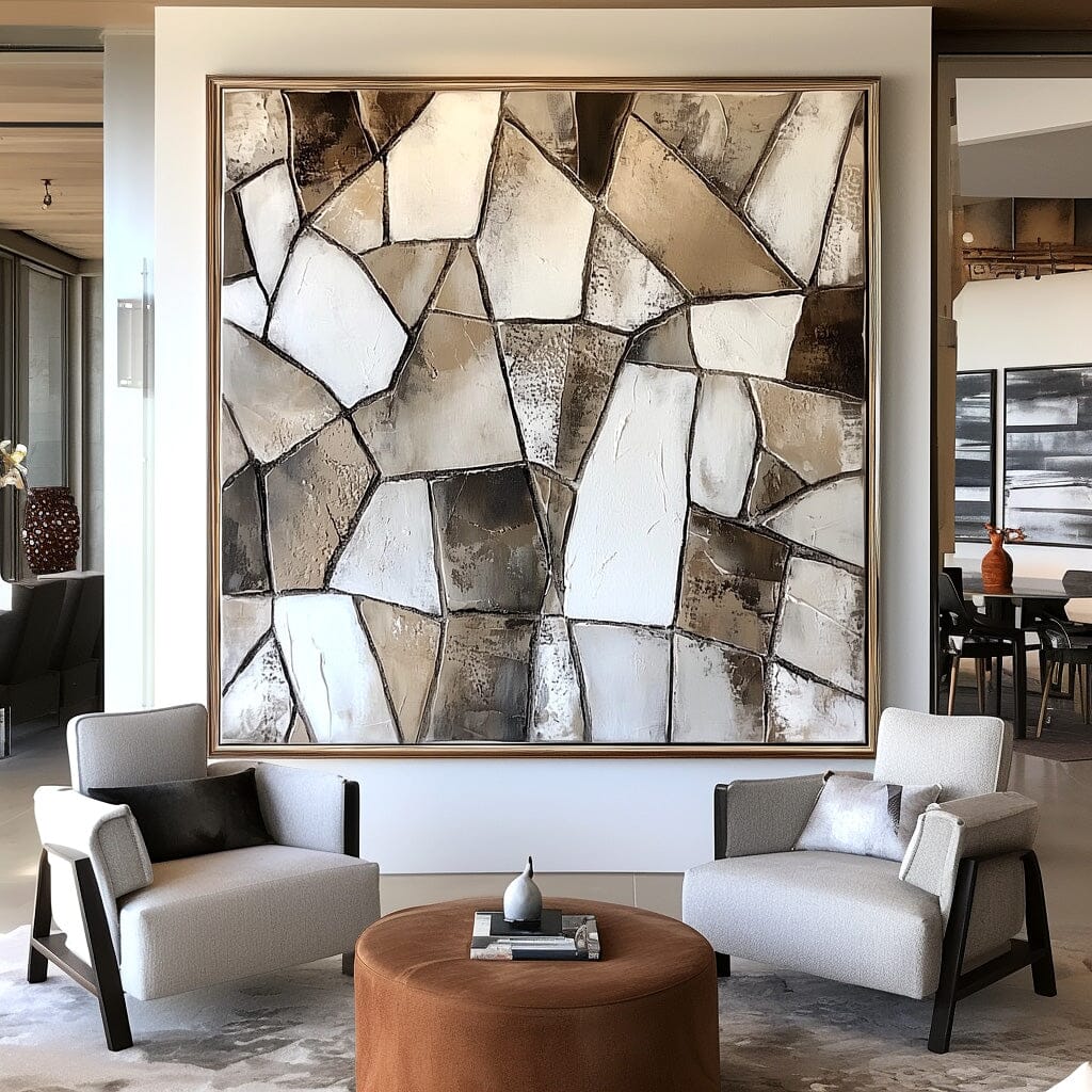 Stone Mosaic – Neutral Abstract Painting #92 Painting artwepaint 