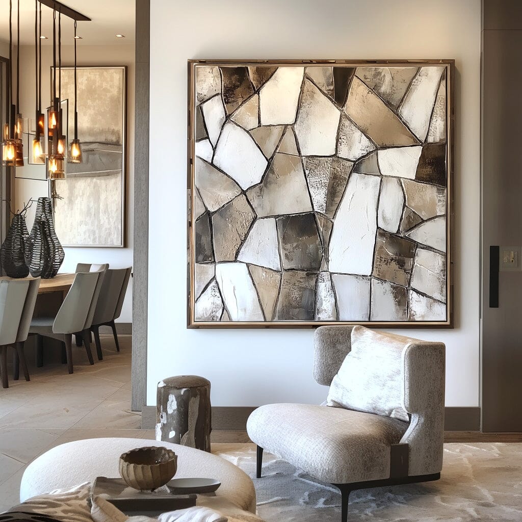 Stone Mosaic – Neutral Abstract Painting #92 Painting artwepaint 