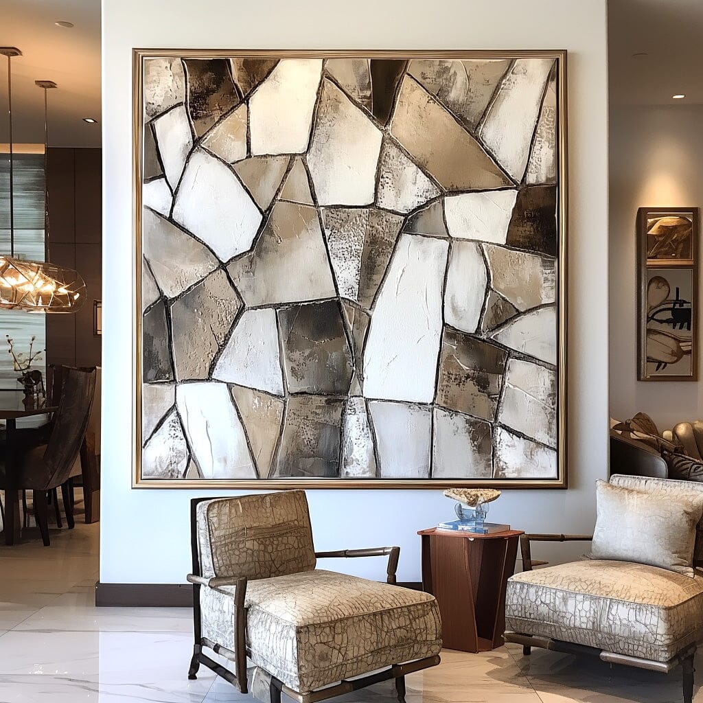 Stone Mosaic – Neutral Abstract Painting #92 Painting artwepaint 