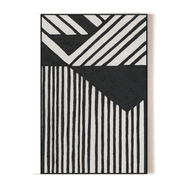 Strata Rhythm - Black & White Abstract Painting#P4722 Painting artwepaint 