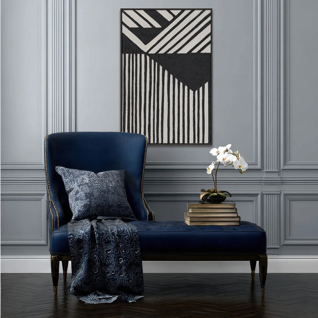 Strata Rhythm - Black & White Abstract Painting#P4722 Painting artwepaint 