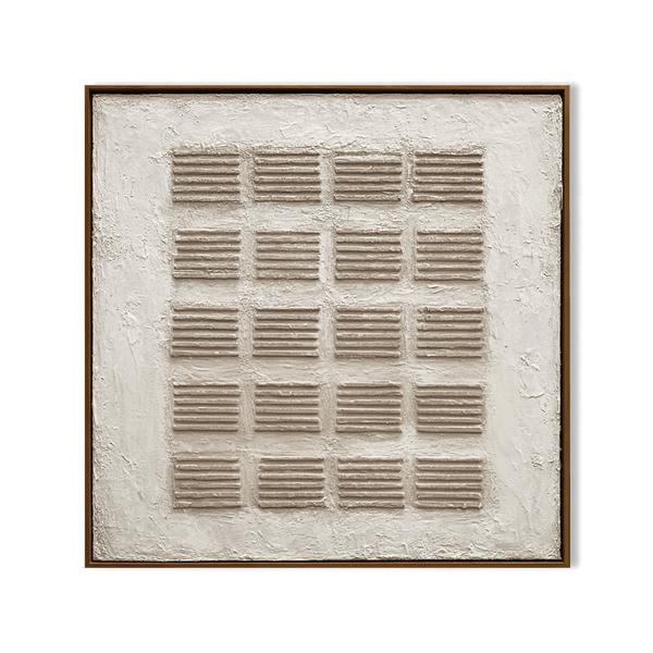 Structured Calm – Beige Geometric Textured Painting #93059 Painting artwepaint 