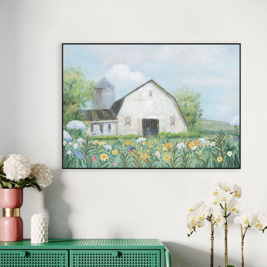 Summer Bloom – Farmhouse Landscape#L4516 Painting artwepaint 