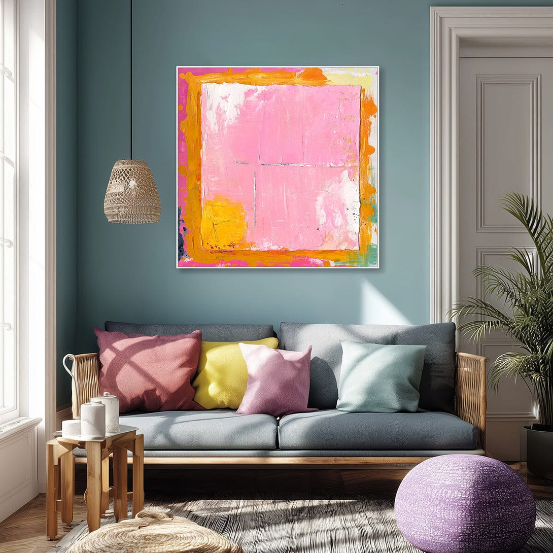 Sunset Glow-Pink & Orange Abstract Painting #P2675 Painting artwepaint 