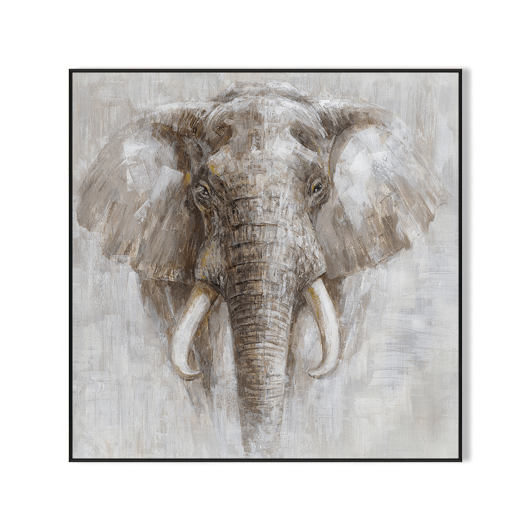Textured Elephant - Brown Grey Realistic Animal Painting #M0624 Painting artwepaint 
