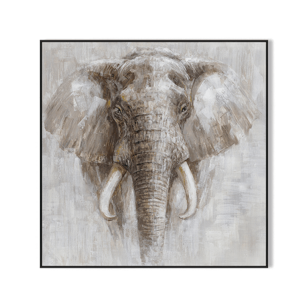 Textured Elephant - Brown Grey Realistic Animal Painting #M0624 Painting artwepaint 