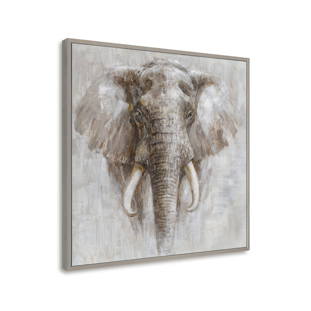 Textured Elephant - Brown Grey Realistic Animal Painting #M0624 Painting artwepaint 