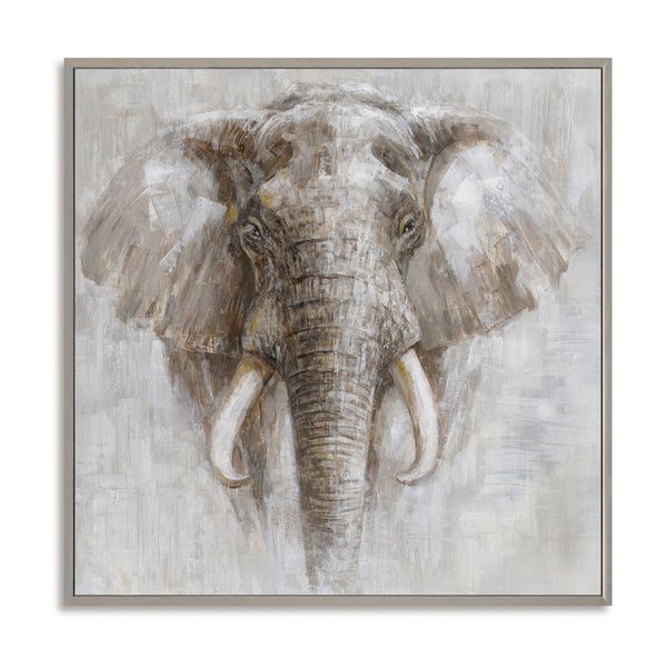 Textured Elephant - Brown Grey Realistic Animal Painting #M0624 Painting artwepaint 