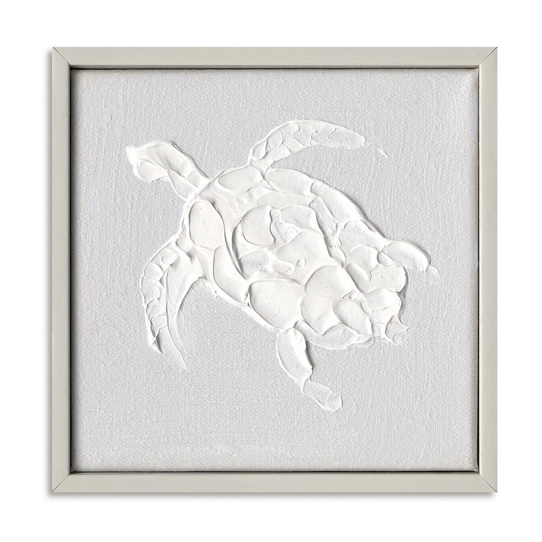 Textured Sea Turtle - White Relief Art#M5964 Painting artwepaint 
