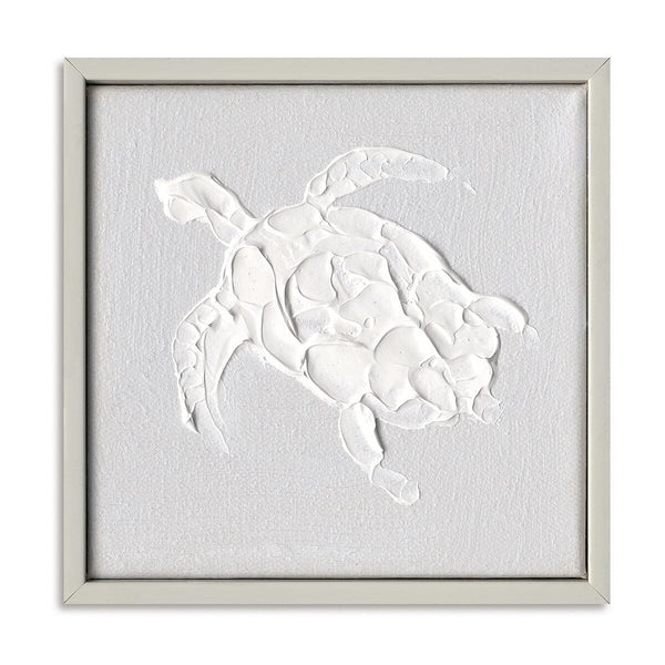 Textured Sea Turtle - White Relief Art#M5964 Painting artwepaint 