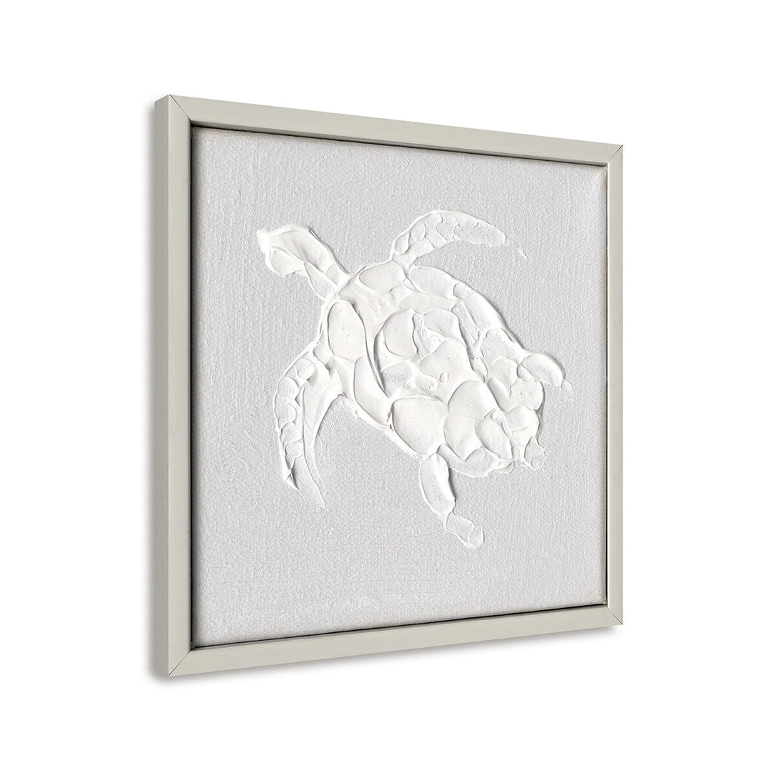 Textured Sea Turtle - White Relief Art#M5964 Painting artwepaint 