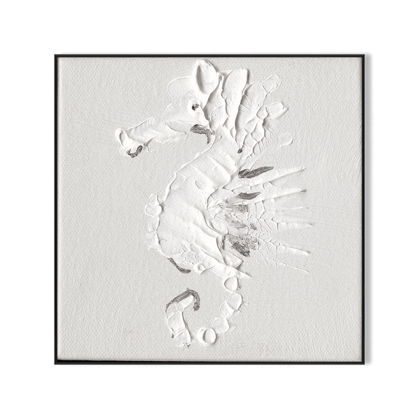 Textured Seahorse - White Relief Art#M5958 Painting artwepaint 