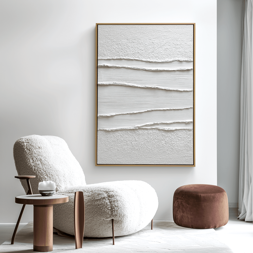 Tide Lines White Textured Painting #awp96 Painting artwepaint 