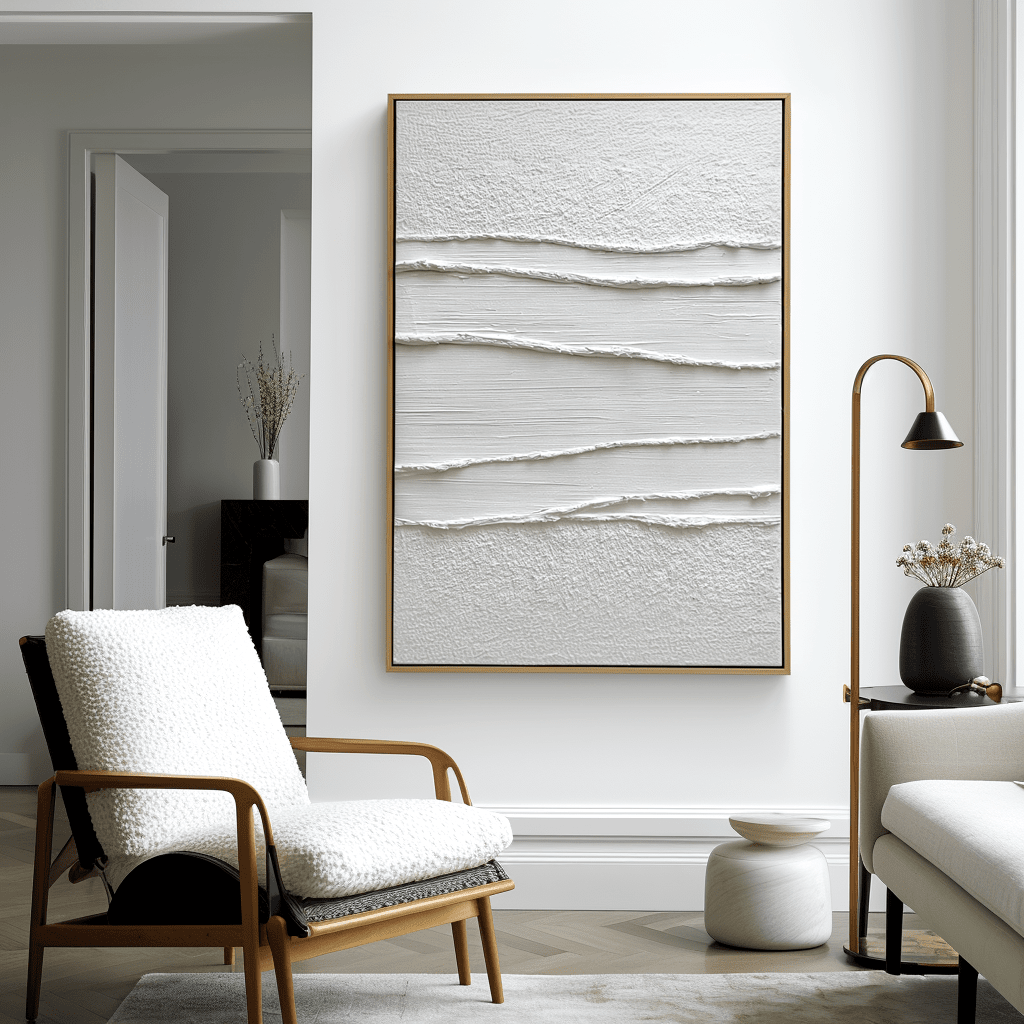 Tide Lines White Textured Painting #awp96 Painting artwepaint 