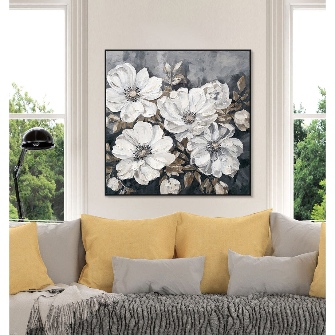 Timeless Elegance-White Flower Abstract #P3501 Painting artwepaint 