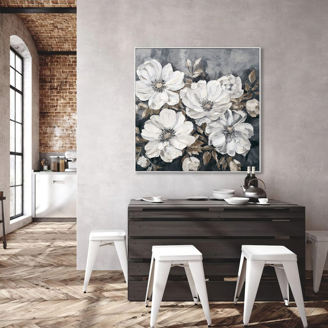 Timeless Elegance-White Flower Abstract #P3501 Painting artwepaint 