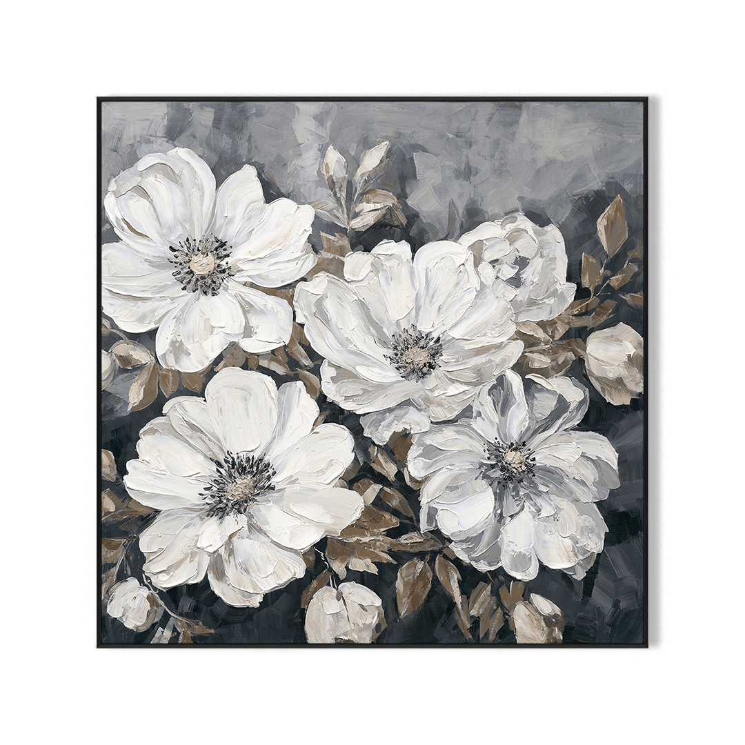 Timeless Elegance-White Flower Abstract #P3501 Painting artwepaint 