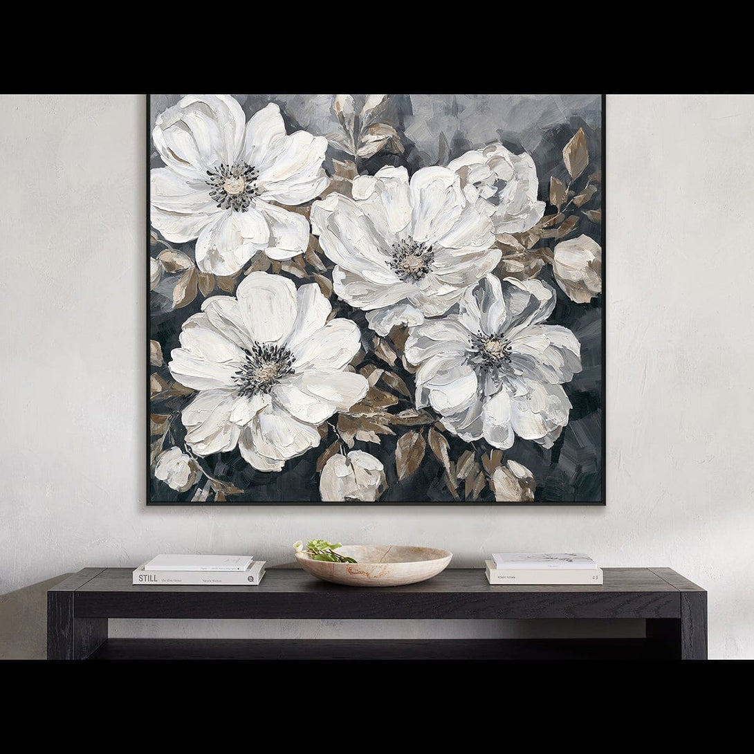 Timeless Elegance-White Flower Abstract #P3501 Painting artwepaint 