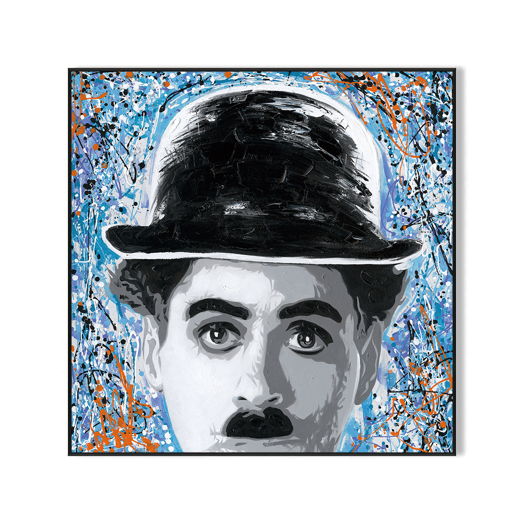 Timeless Humor – Chaplin Graffiti Portrait #J2579 Painting artwepaint 