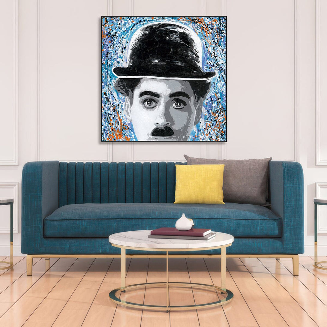 Timeless Humor – Chaplin Graffiti Portrait #J2579 Painting artwepaint 