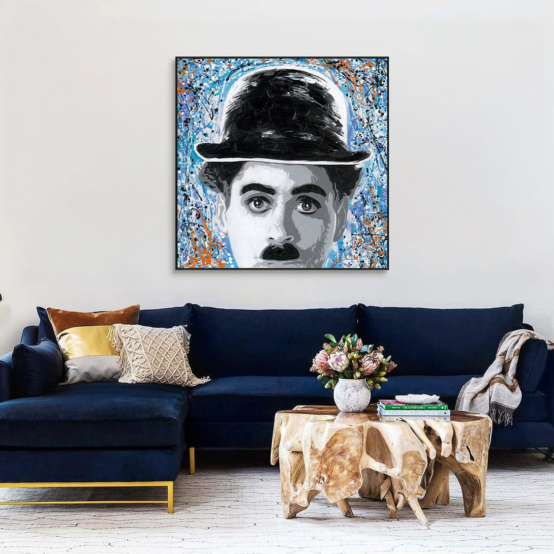 Timeless Humor – Chaplin Graffiti Portrait #J2579 Painting artwepaint 
