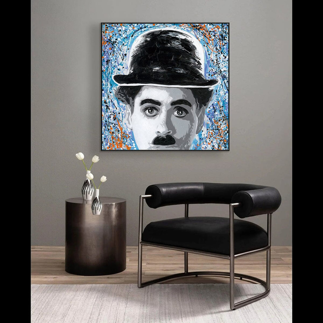 Timeless Humor – Chaplin Graffiti Portrait #J2579 Painting artwepaint 