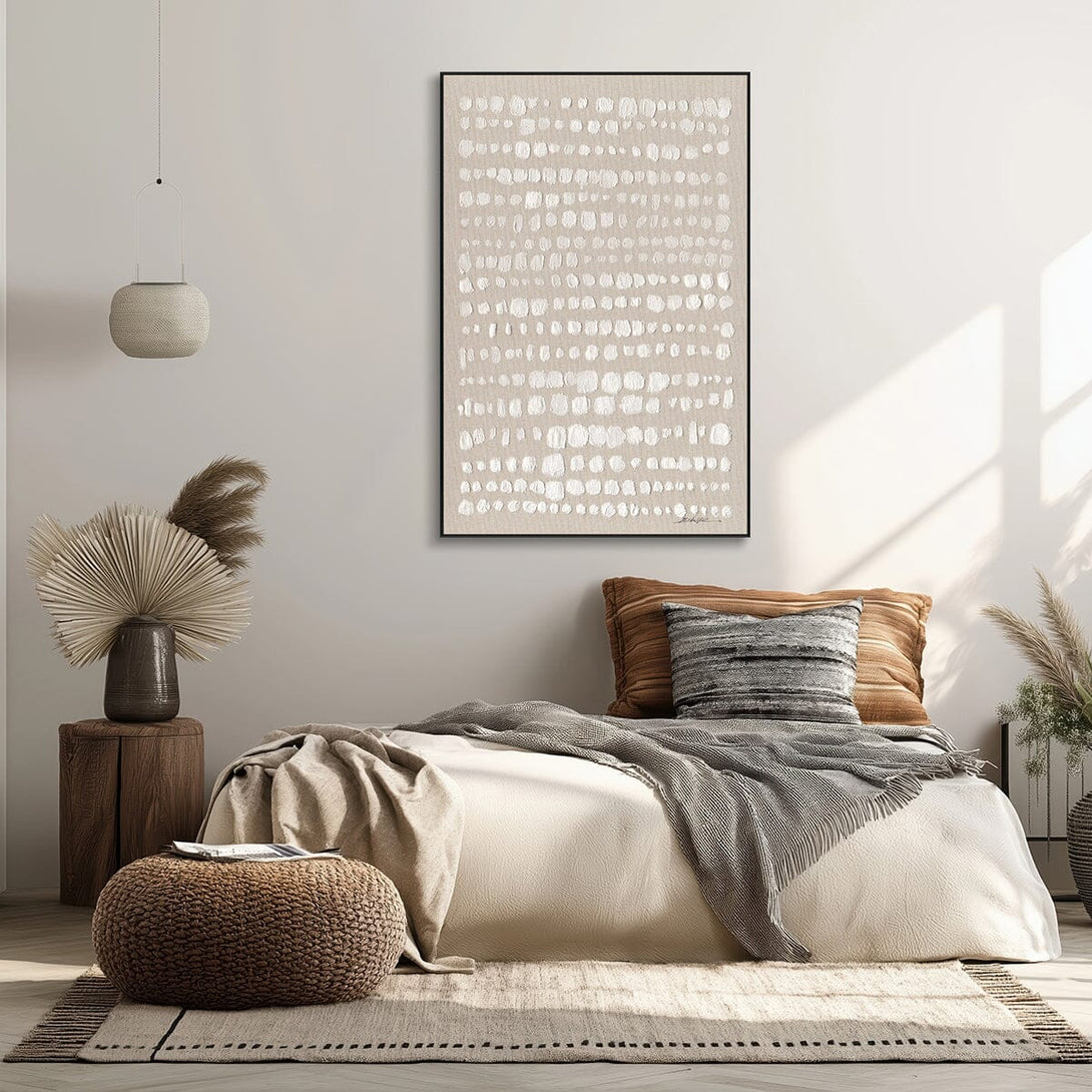 Tranquil Beige Dots - Modern Minimalist Abstract #M8139 Painting artwepaint 