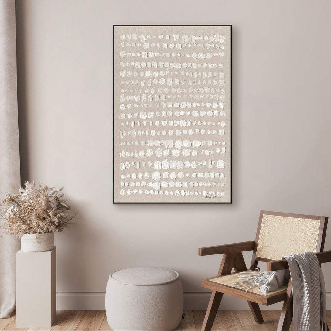 Tranquil Beige Dots - Modern Minimalist Abstract #M8139 Painting artwepaint 