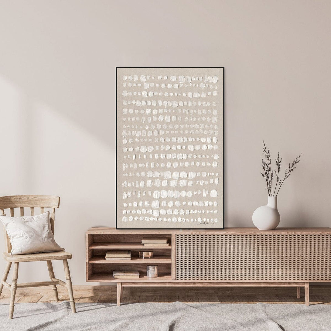 Tranquil Beige Dots - Modern Minimalist Abstract #M8139 Painting artwepaint 