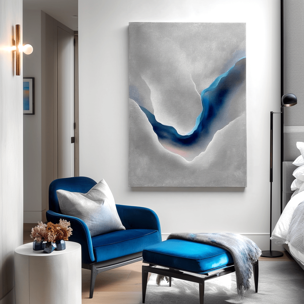 Tranquil Rift – Blue Flow Abstract Painting #awp47 Painting artwepaint 
