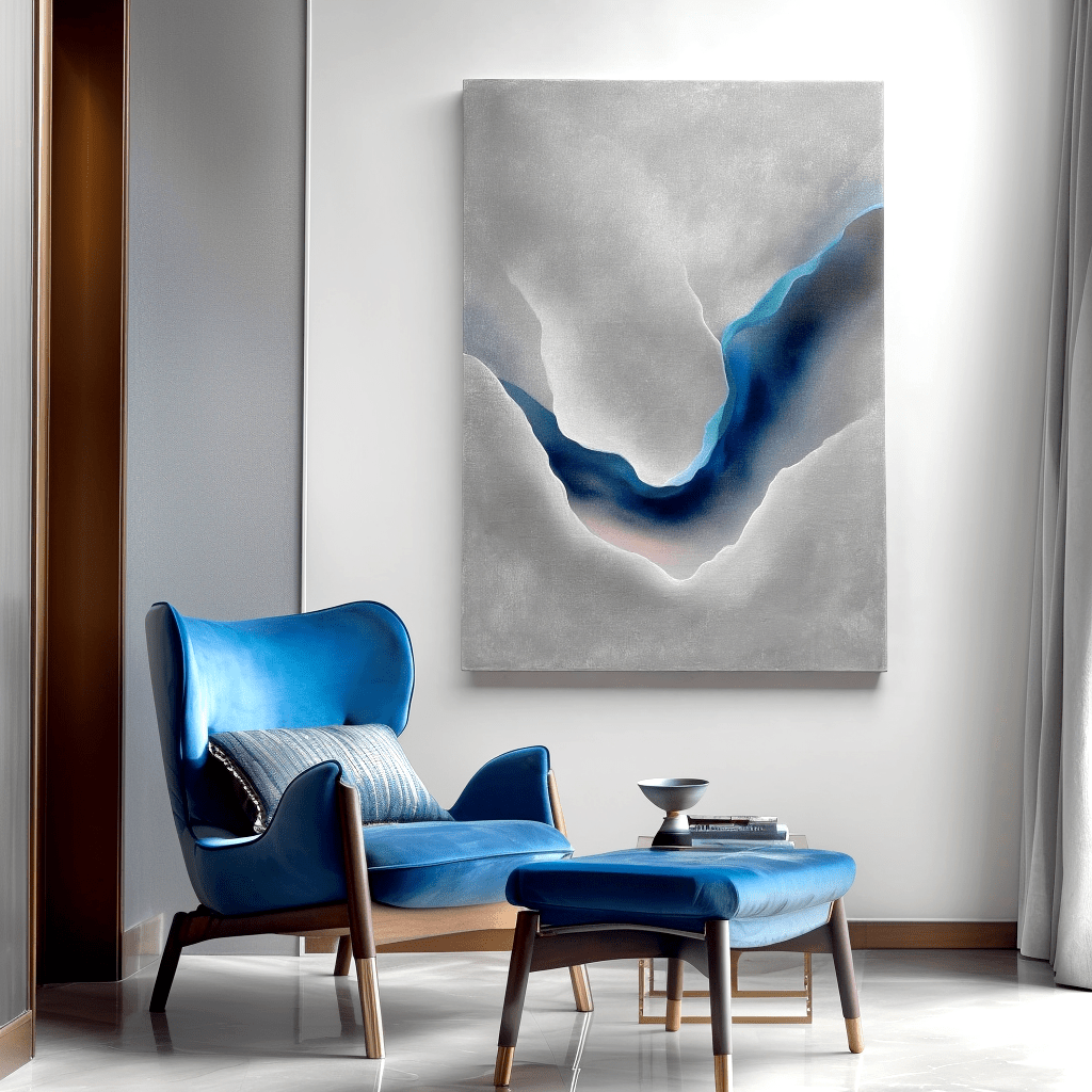 Tranquil Rift – Blue Flow Abstract Painting #awp47 Painting artwepaint 