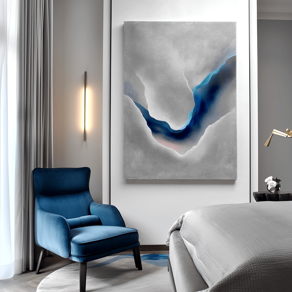 Tranquil Rift – Blue Flow Abstract Painting #awp47 Painting artwepaint 