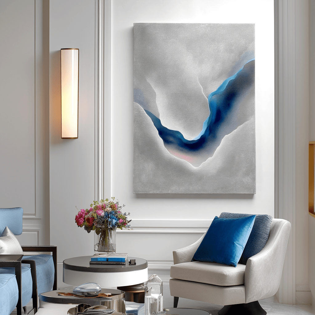 Tranquil Rift – Blue Flow Abstract Painting #awp47 Painting artwepaint 