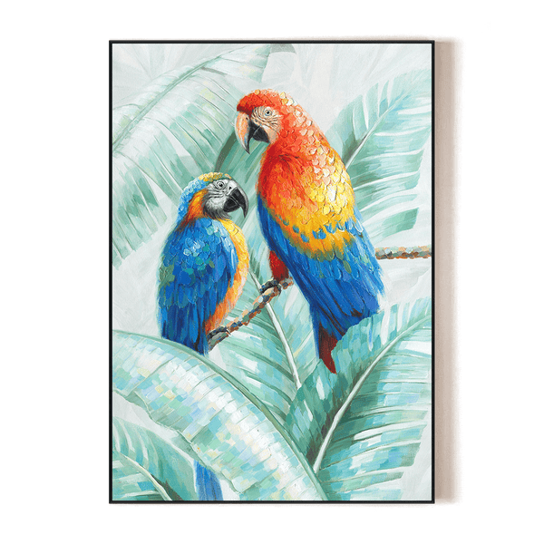 Tropical Romance – Colorful Parrot Painting#L2030 Painting artwepaint 