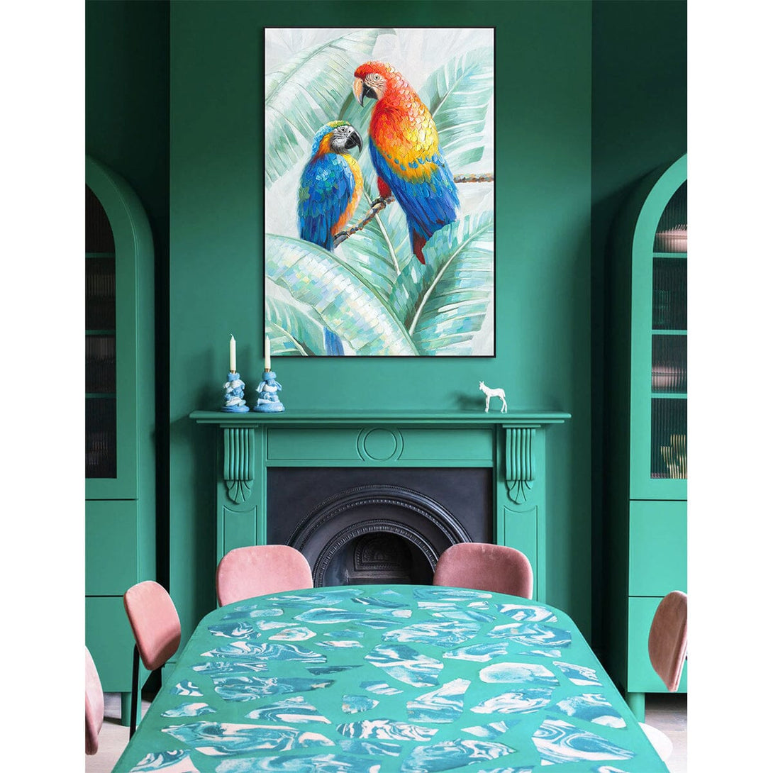 Tropical Romance – Colorful Parrot Painting#L2030 Painting artwepaint 