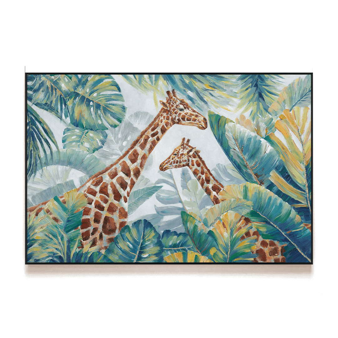 Tropical Watch - Giraffe Oil Painting#L0501 Painting artwepaint 