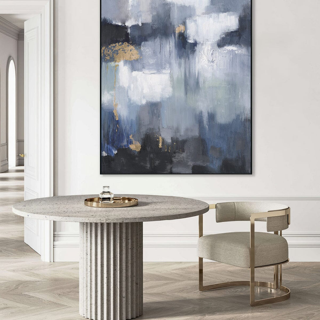 Twilight Blue & Gold - Abstract Oil Painting #M5535 Painting artwepaint 