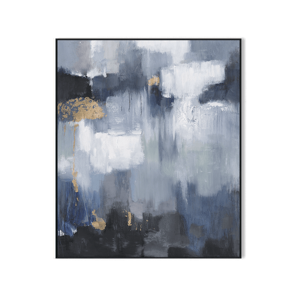 Twilight Blue & Gold - Abstract Oil Painting #M5535 Painting artwepaint 